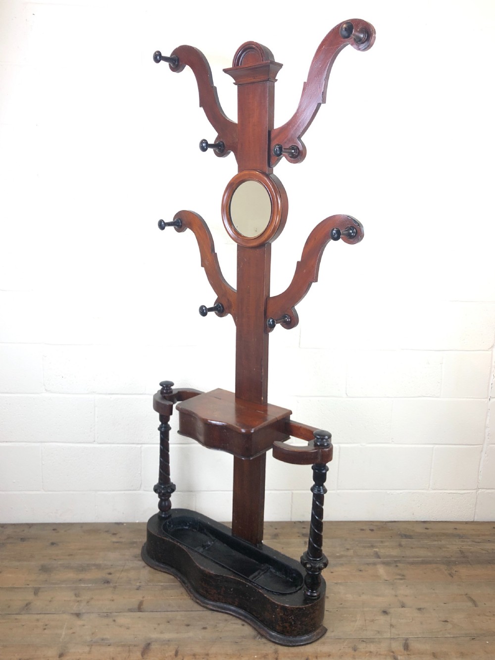 ANTIQUE VICTORIAN MAHOGANY TREE SHAPED HALL STAND View IX
