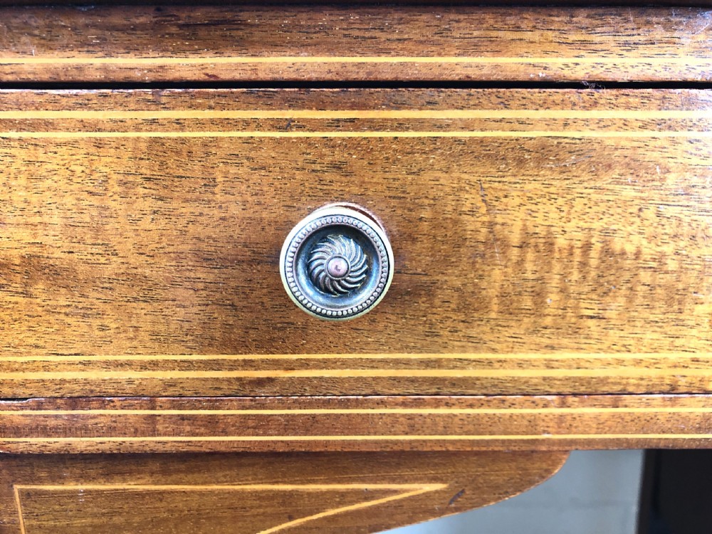 Antique Edwardian Mahogany Kneehole Writing Desk View V