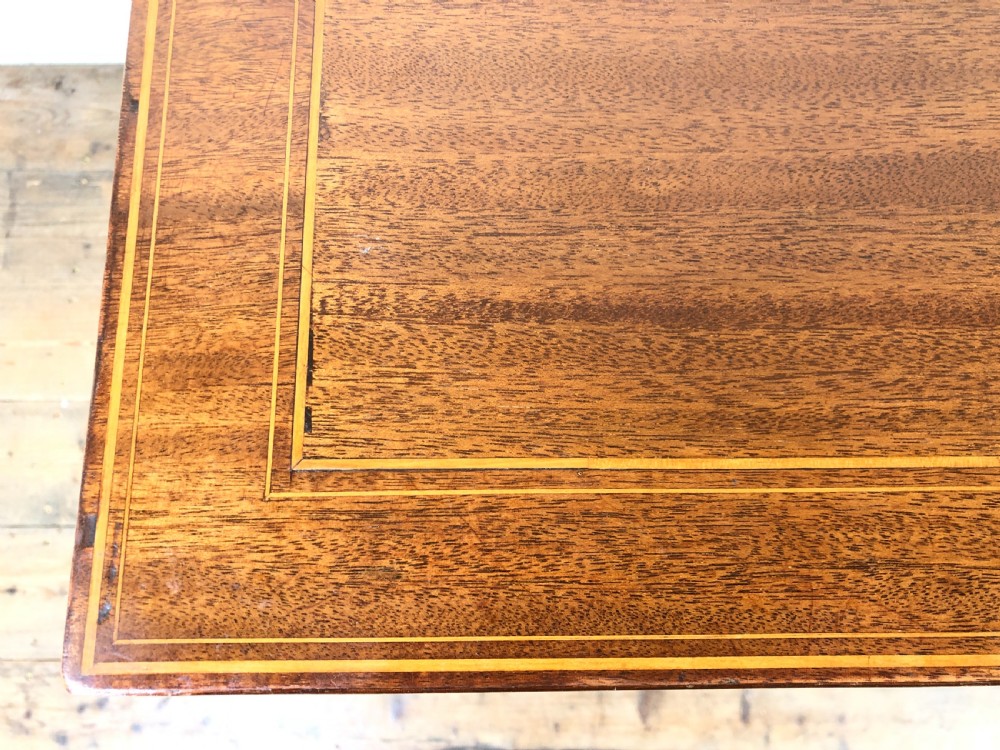 Antique Edwardian Mahogany Kneehole Writing Desk View VII