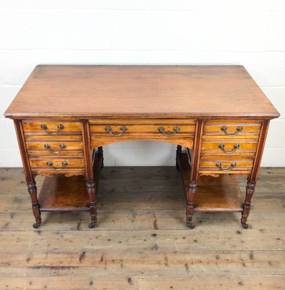Antique Mahogany Kneehole Writing Desk