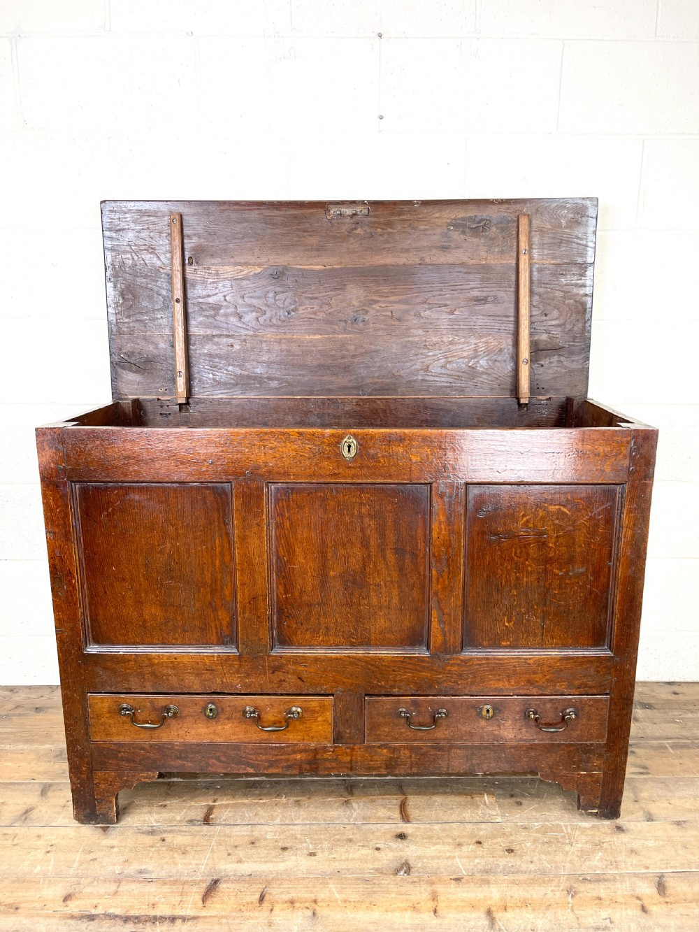 Large Antique Oak Mule Chest View II