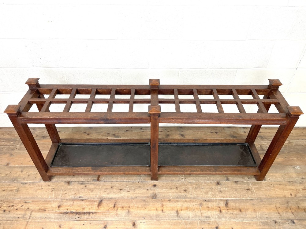 Large Antique Oak Umbrella Stand View VIII