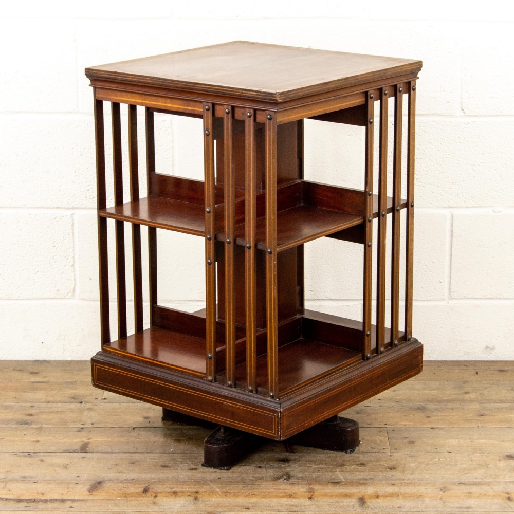 Edwardian Mahogany Revolving Bookcase