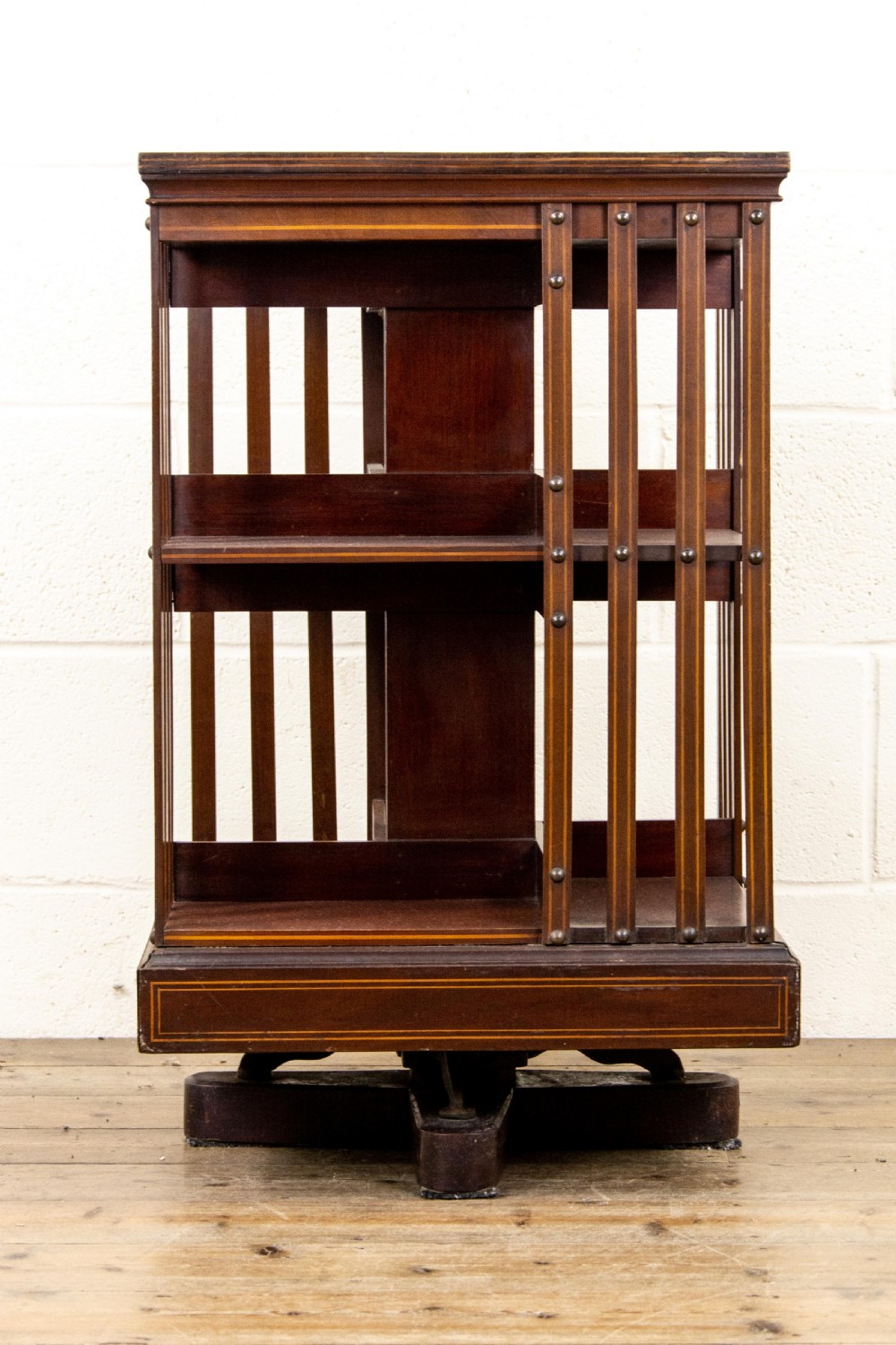 Edwardian Mahogany Revolving Bookcase View III