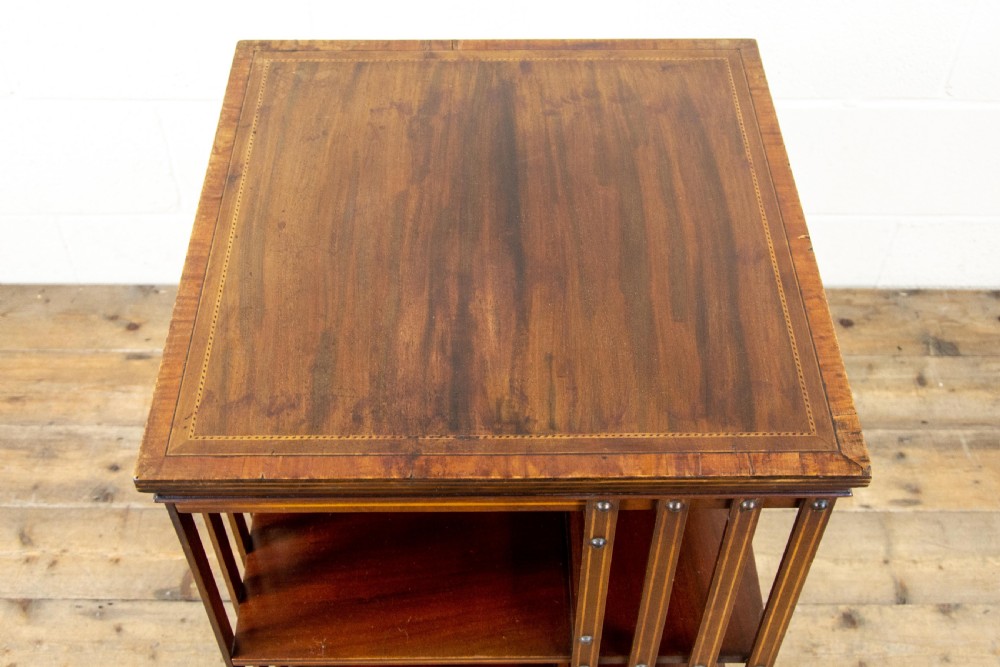 Edwardian Mahogany Revolving Bookcase View IV