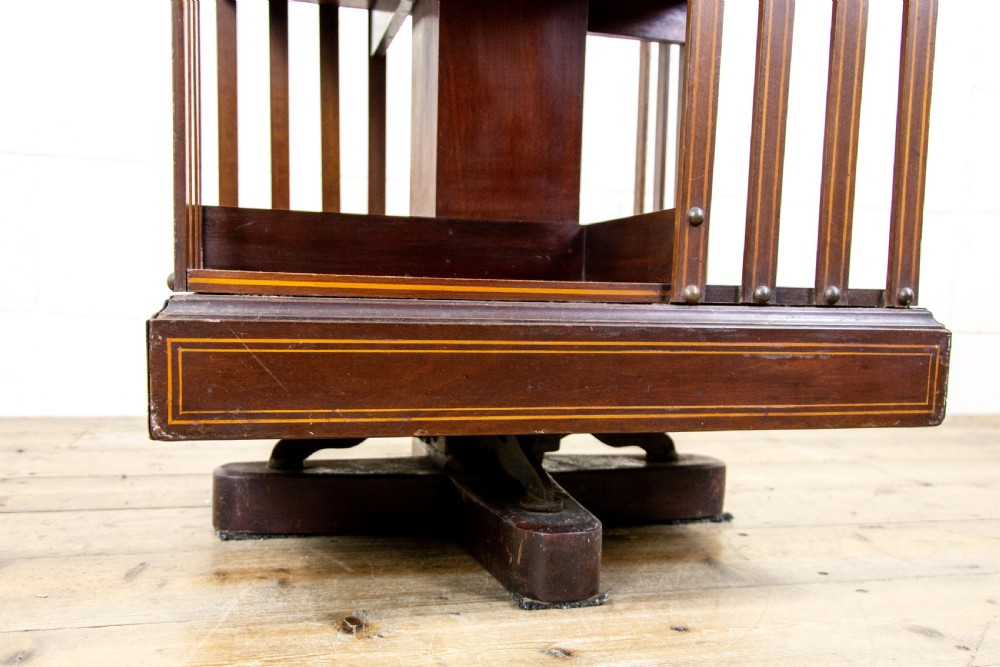 Edwardian Mahogany Revolving Bookcase View VI