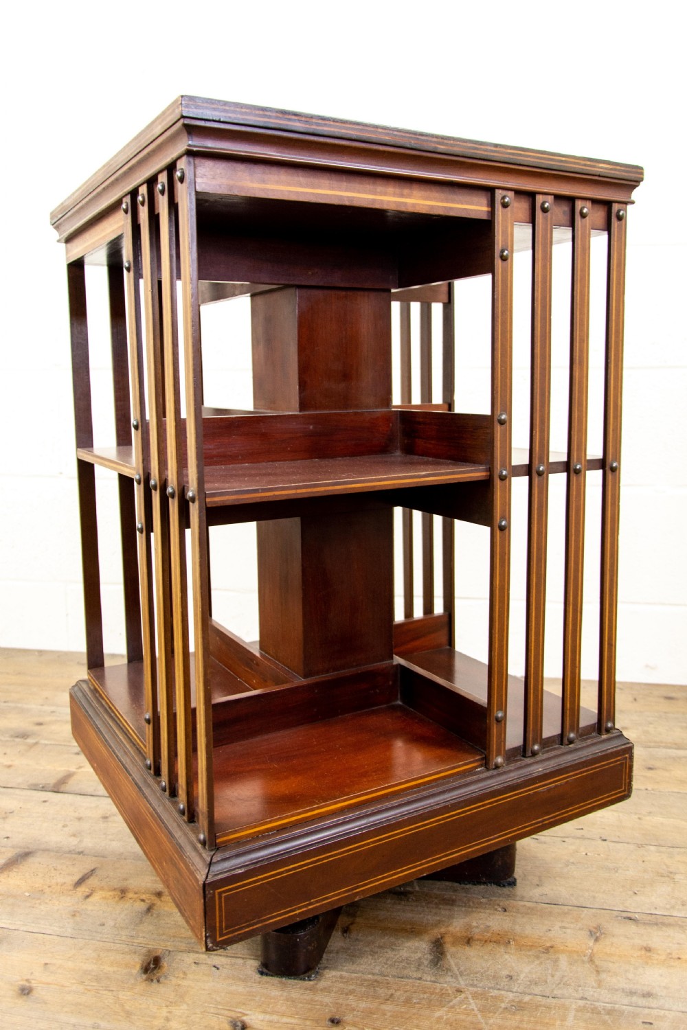 Edwardian Mahogany Revolving Bookcase View VIII