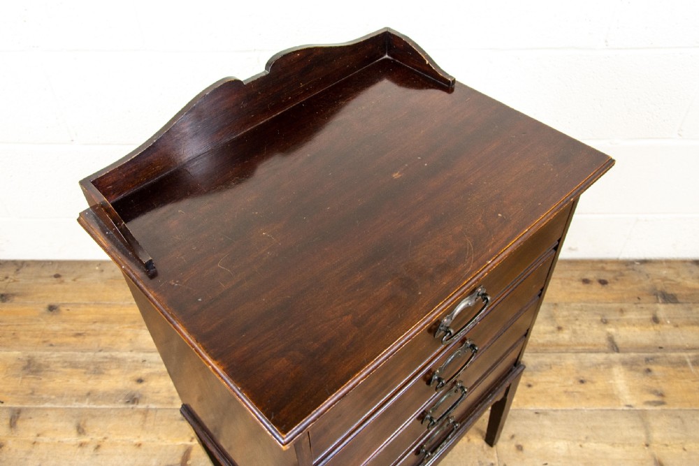 Small Edwardian Four Drawer Music Chest View VI