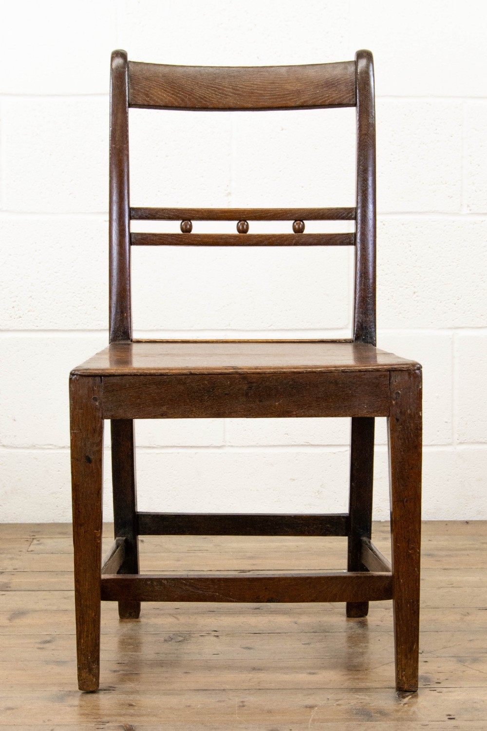 Set of Six Antique Oak Farmhouse Chairs  View IV