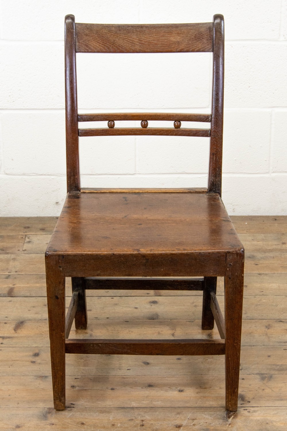 Set of Six Antique Oak Farmhouse Chairs  View V