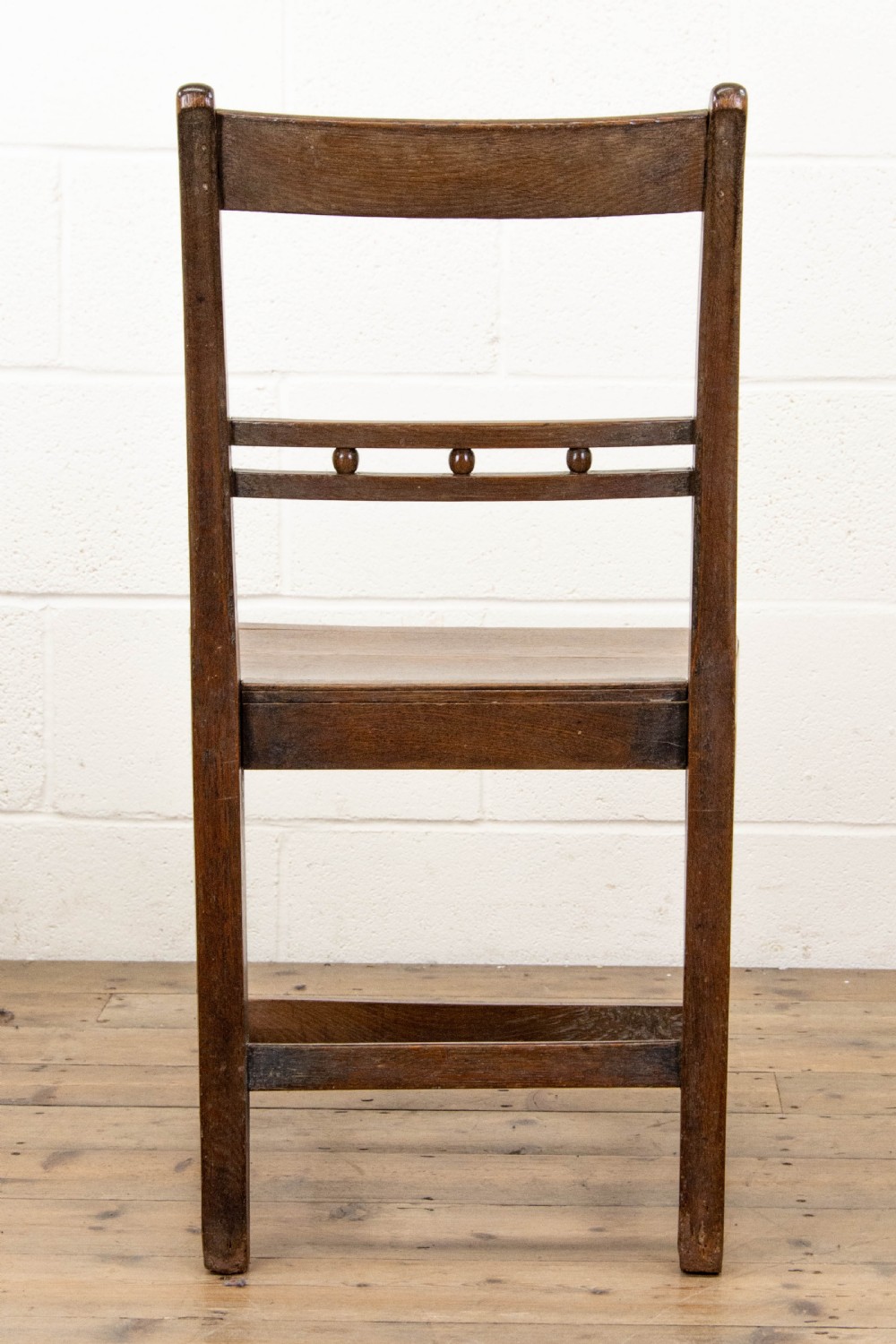 Set of Six Antique Oak Farmhouse Chairs  View VII