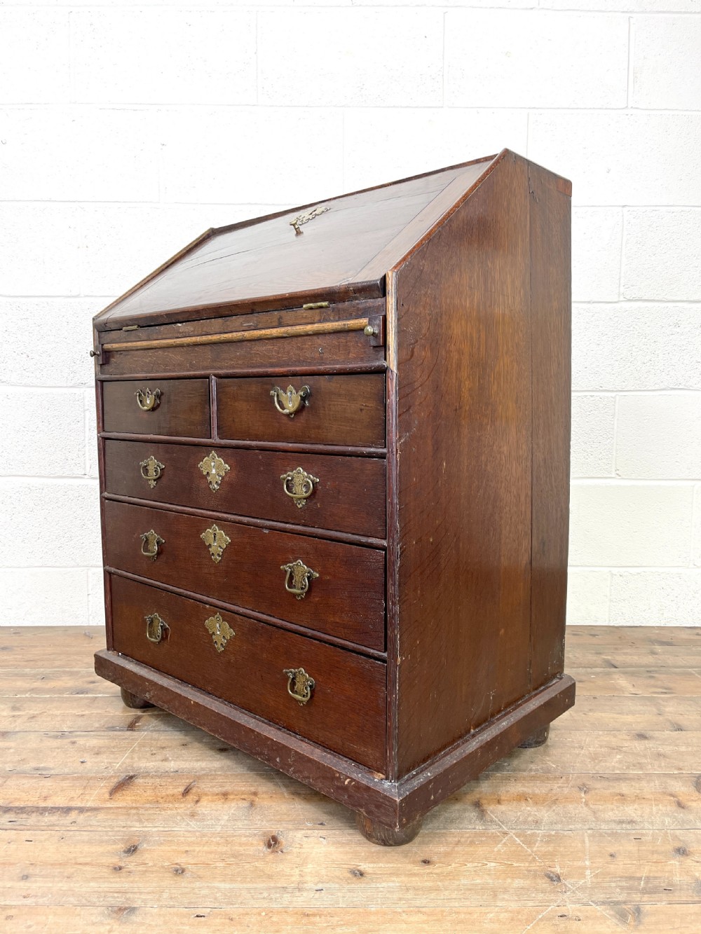 Small Antique Oak Bureau View VI