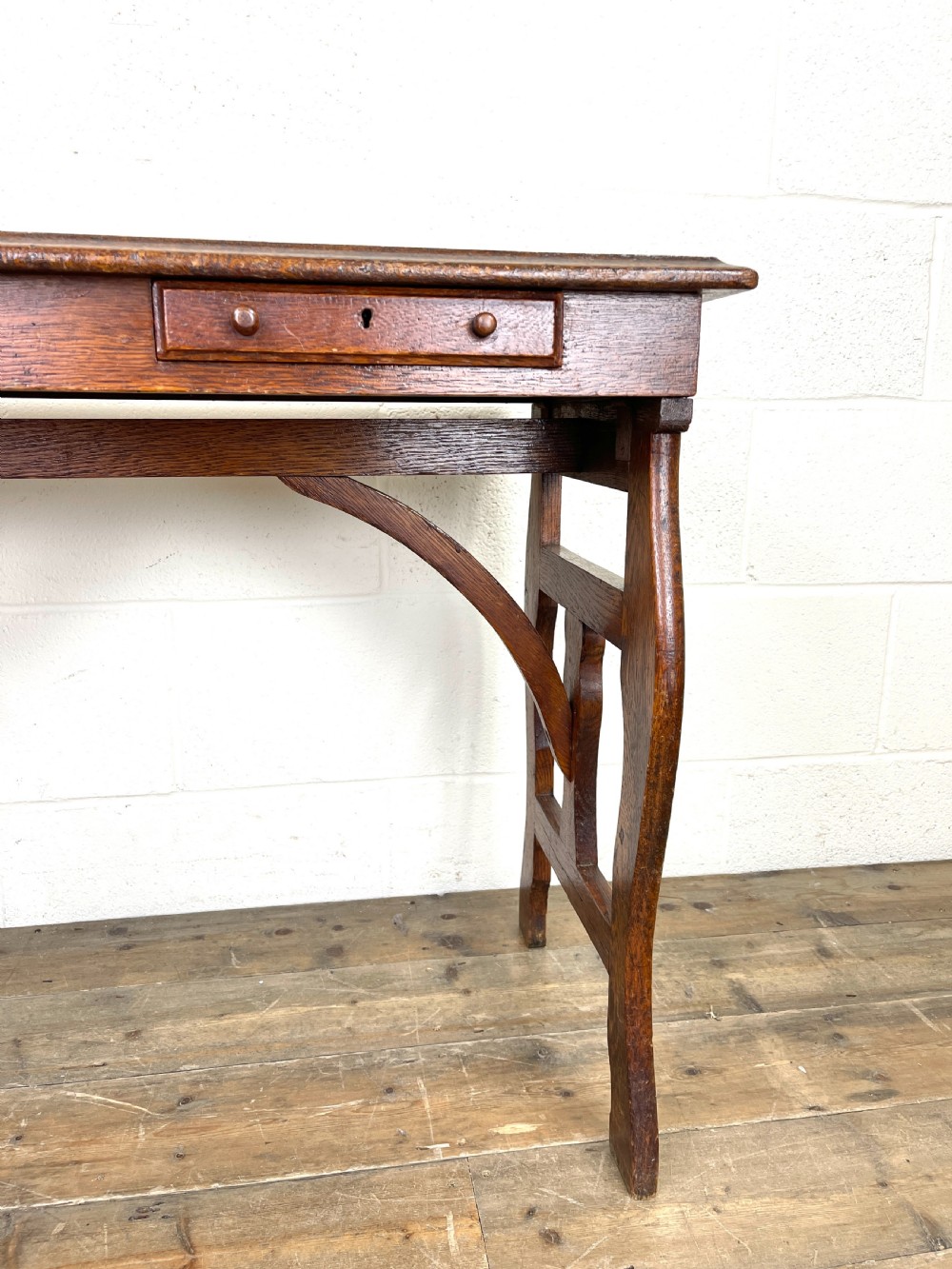 Antique Oak Side Table View IV