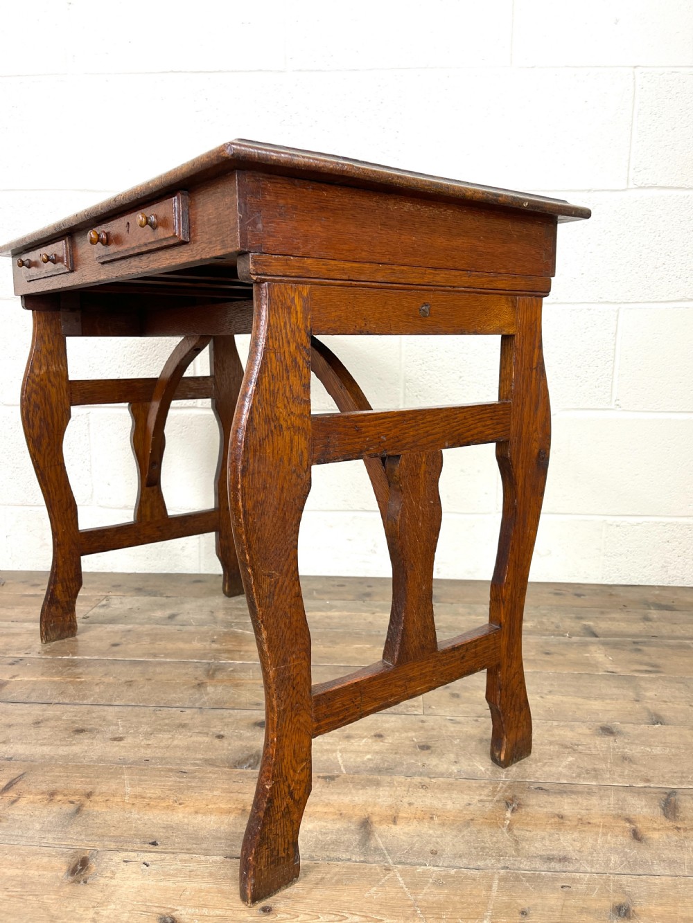 Antique Oak Side Table View V