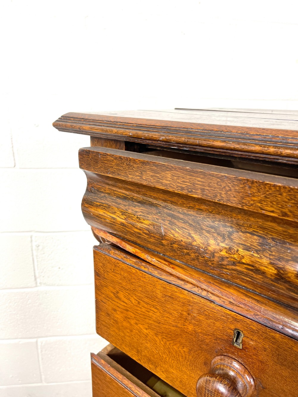 large Antique Oak Chest of Drawers View IX