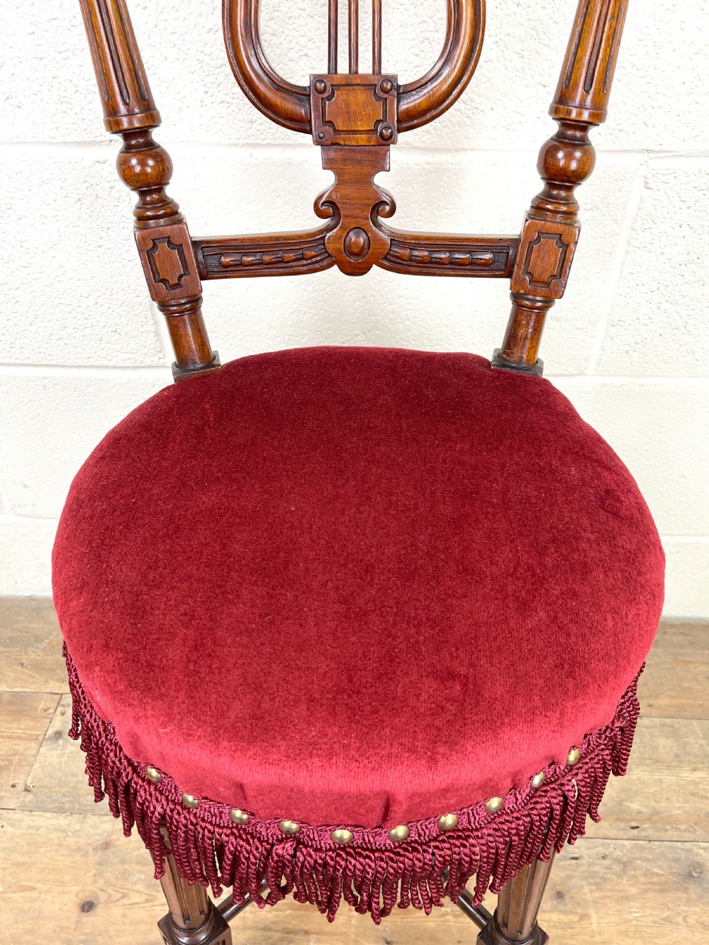 Antique Victorian Musician’s Stool and Footstool View III