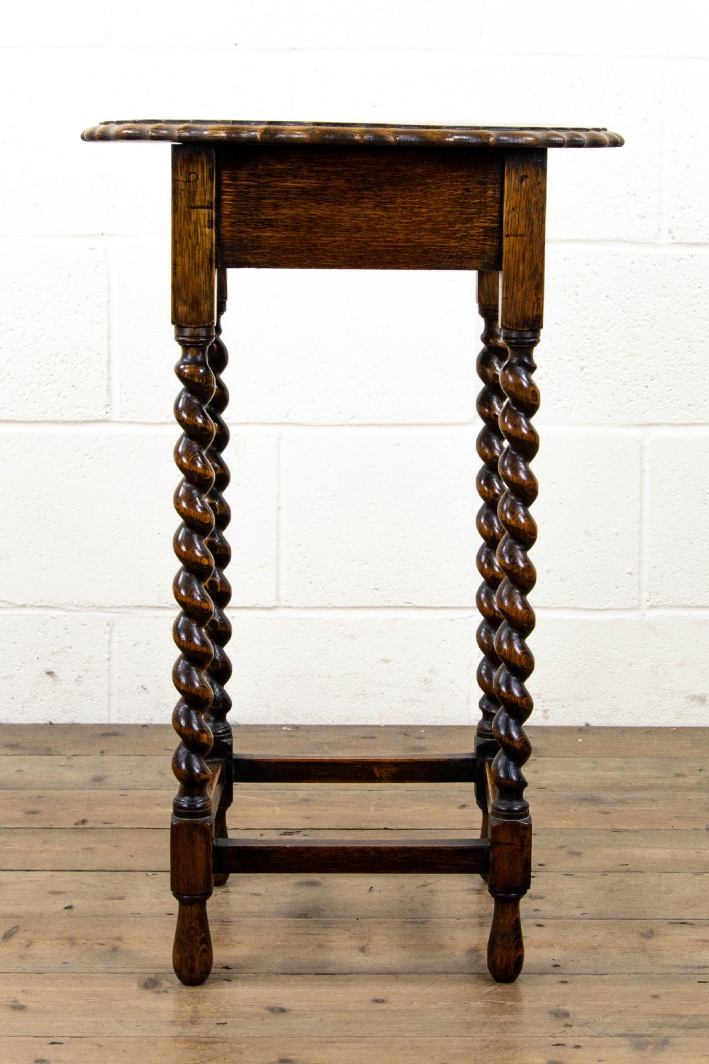 Antique Oak Barley Twist Side Table View IV