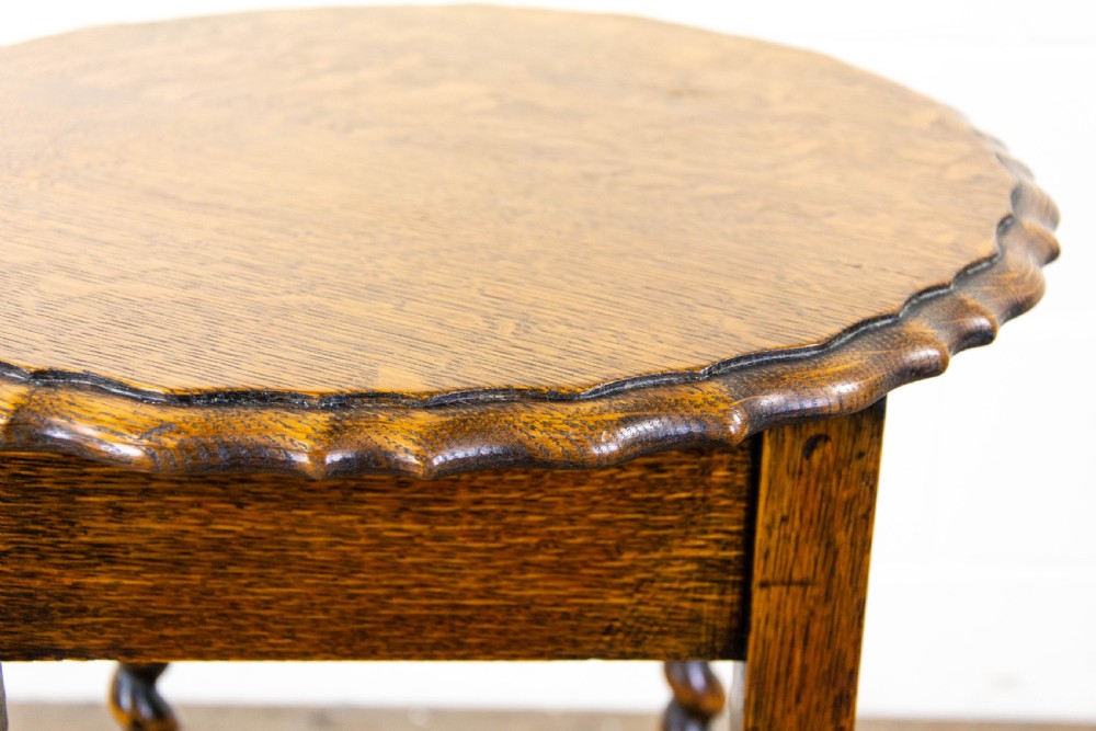Antique Oak Barley Twist Side Table View VI