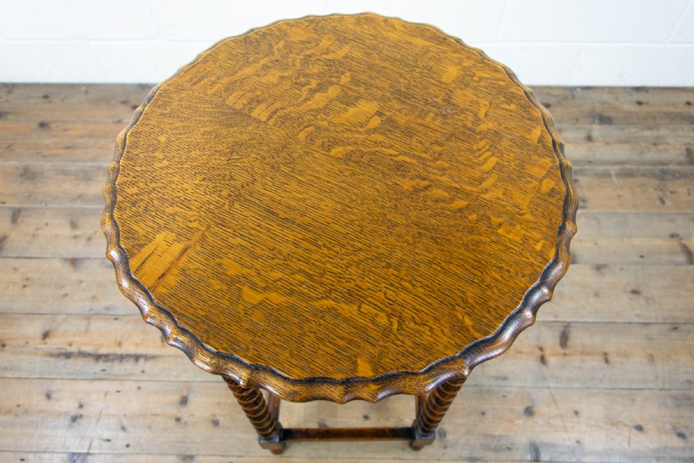 Antique Oak Barley Twist Side Table View VII