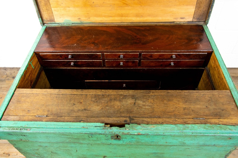 Antique Painted Captain’s Sea Chest View V