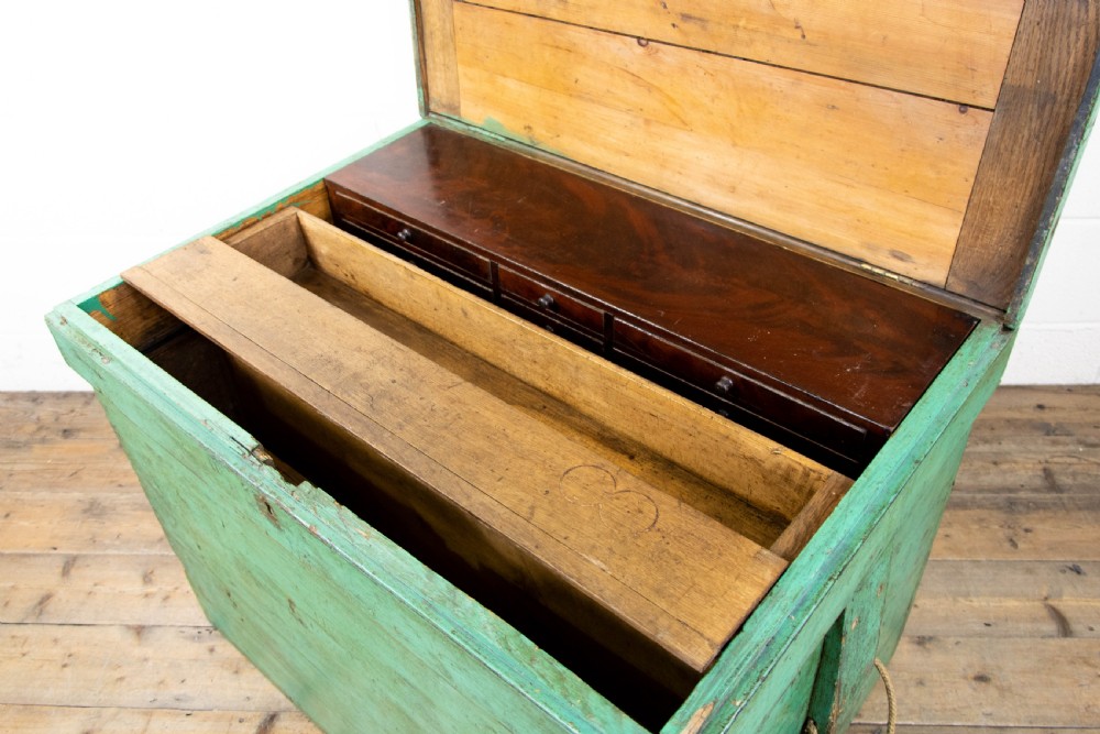 Antique Painted Captain’s Sea Chest View VIII