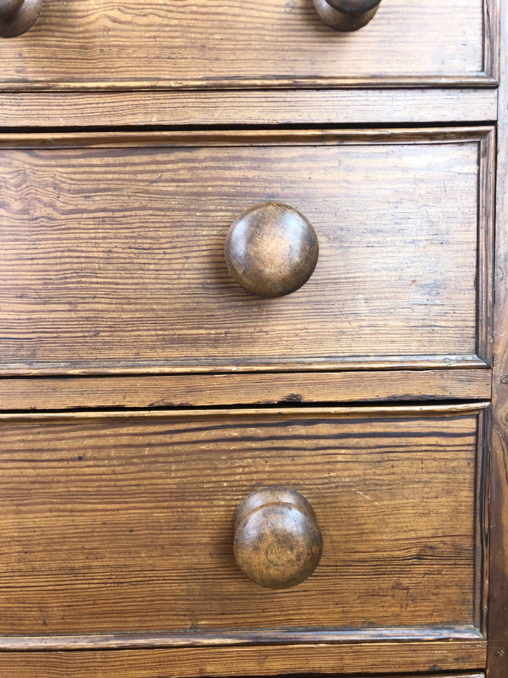 Antique Pitch Pine Chest of Drawers View V