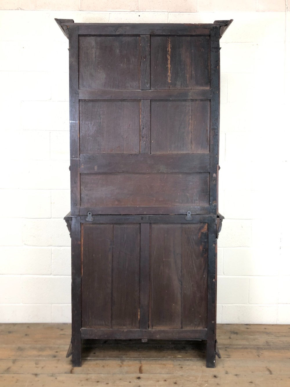 Antique Carved Oak Glazed Cabinet View VII