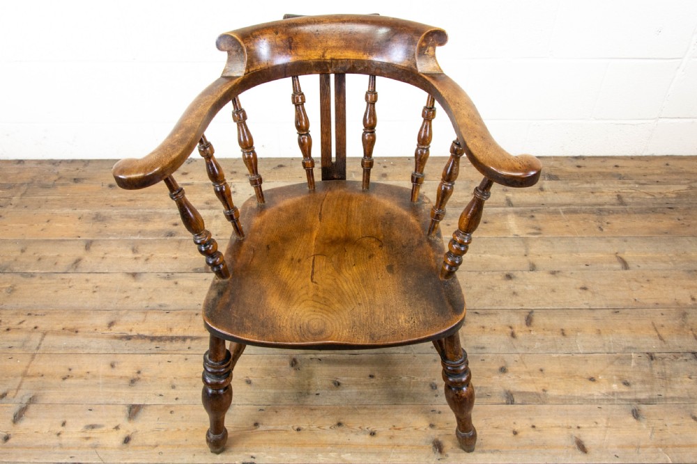 Antique Ash and Elm Captain’s Chair View V