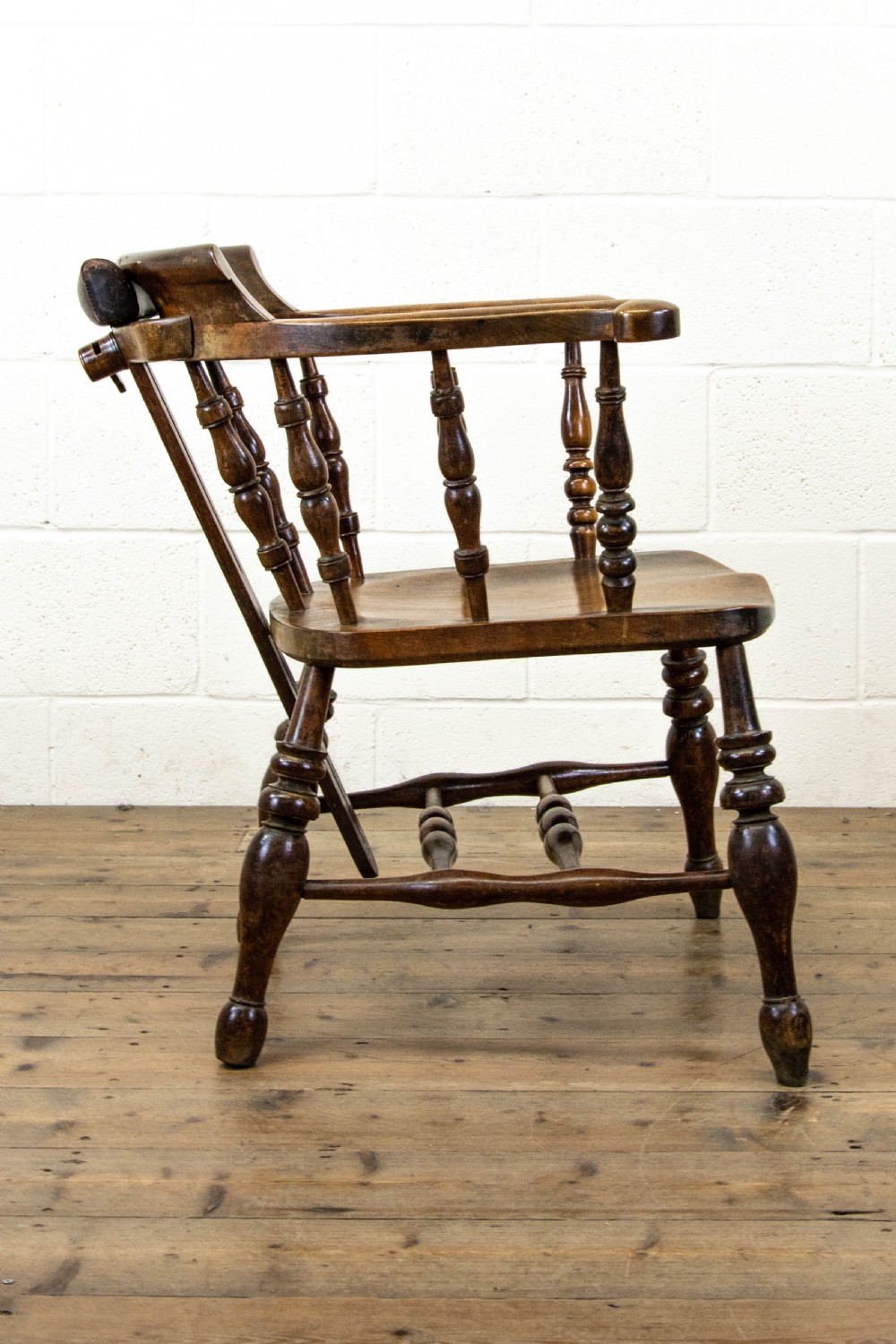 Antique Ash and Elm Captain’s Chair View VI