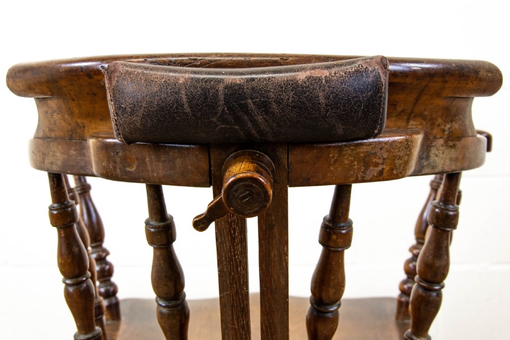 Antique Ash and Elm Captain’s Chair View VIII