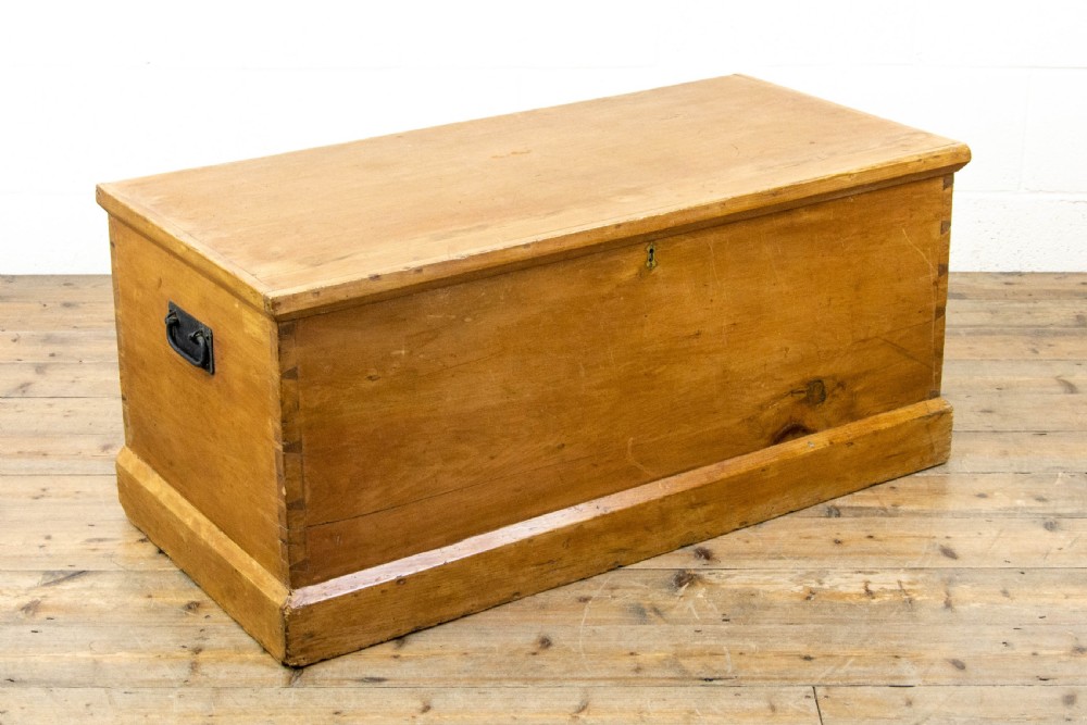 Antique Pine Trunk or Blanket Box View II
