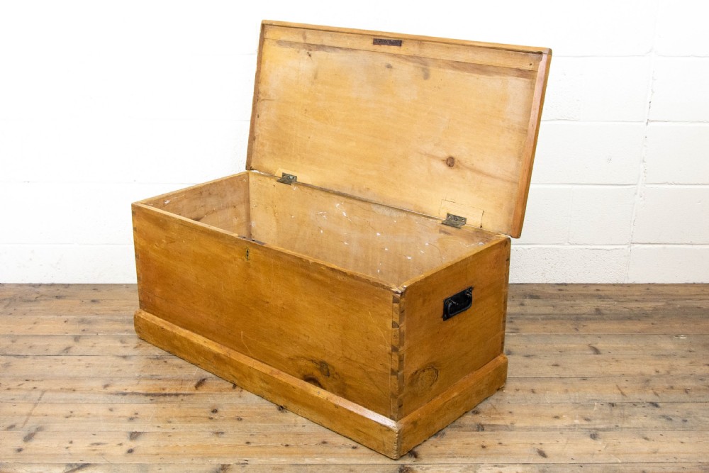 Antique Pine Trunk or Blanket Box View IV