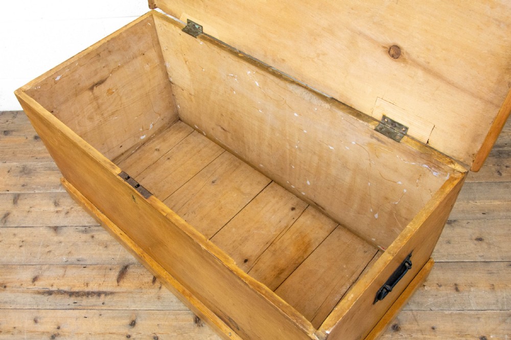 Antique Pine Trunk or Blanket Box View V