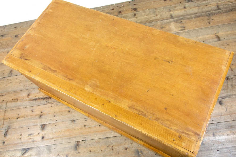 Antique Pine Trunk or Blanket Box View IX