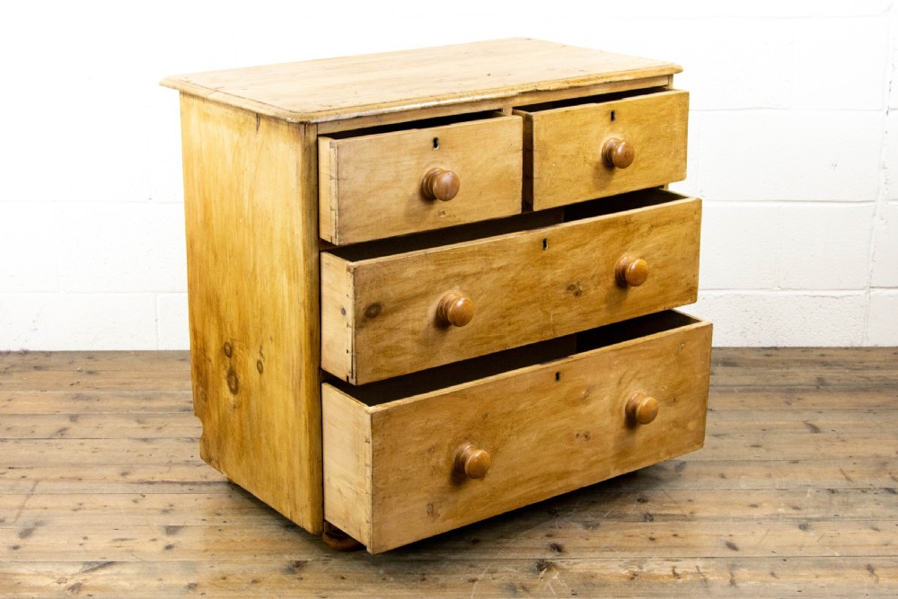 Rustic Antique Pine Chest of Drawers View II