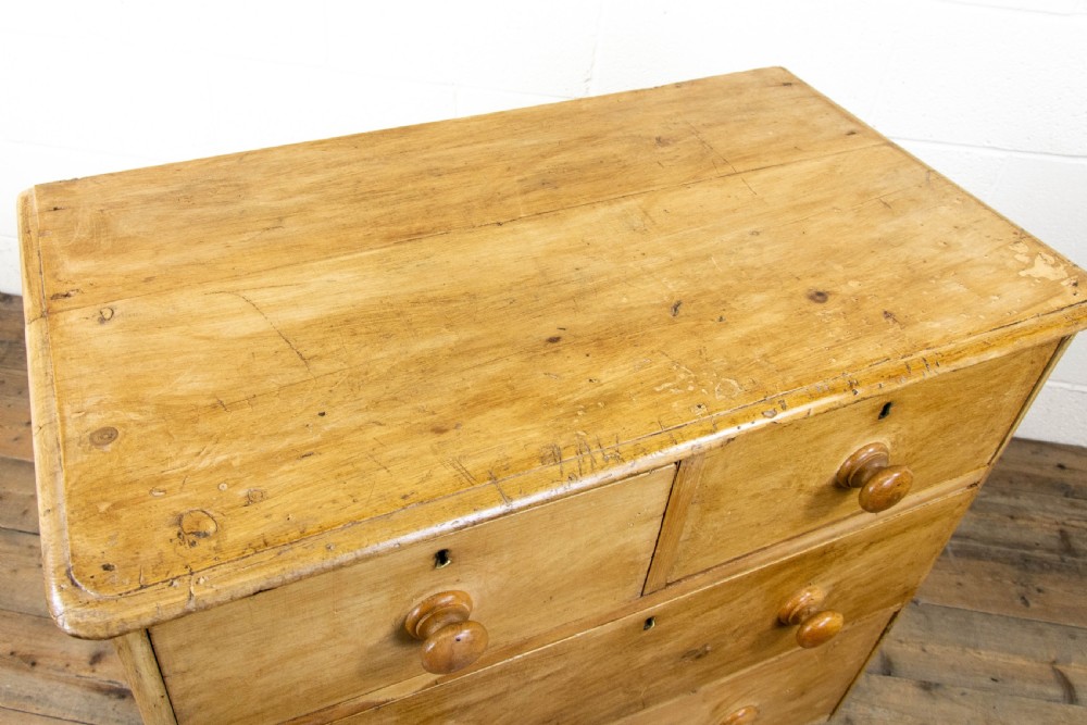 Rustic Antique Pine Chest of Drawers View III