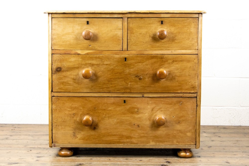 Rustic Antique Pine Chest of Drawers View IV