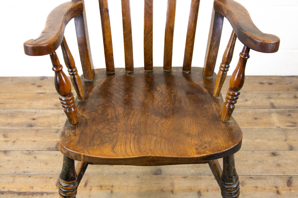 Victorian Ash and Elm Slat Back Armchair View III