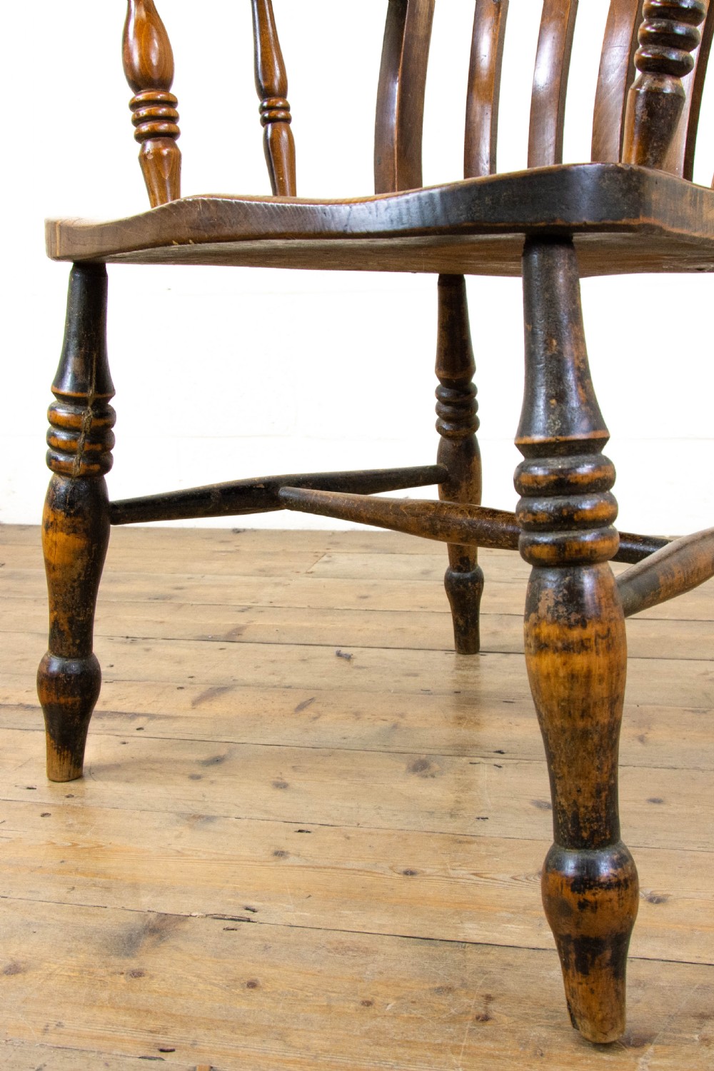 Victorian Ash and Elm Slat Back Armchair View VI