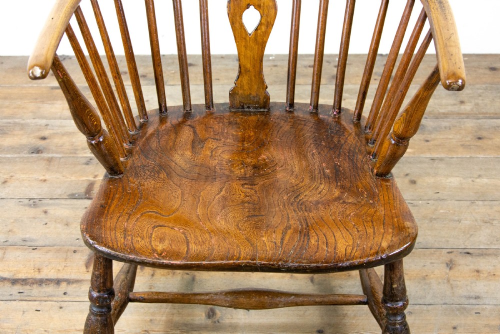 Antique Ash and Elm Wheel Back Windsor Armchair View IV