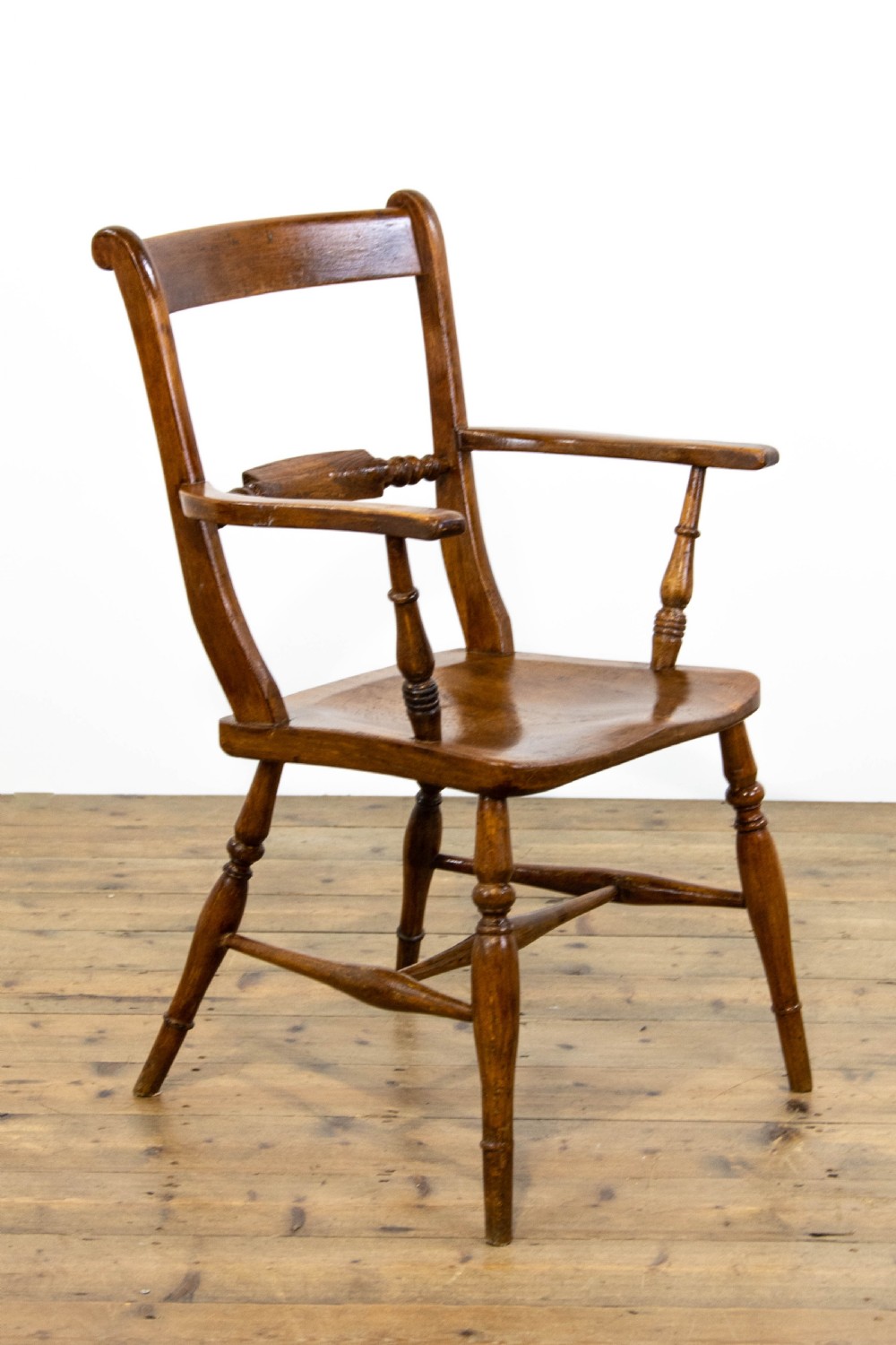 Antique Beech and Elm Windsor Armchair View III