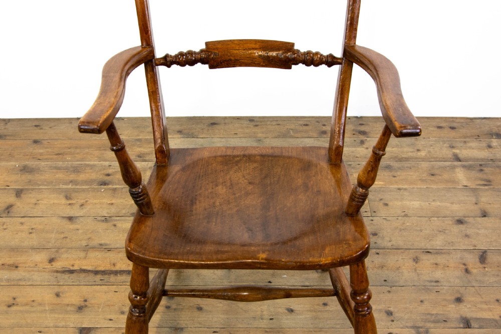 Antique Beech and Elm Windsor Armchair View V