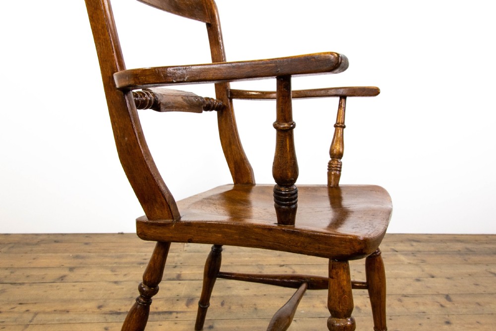 Antique Beech and Elm Windsor Armchair View VIII