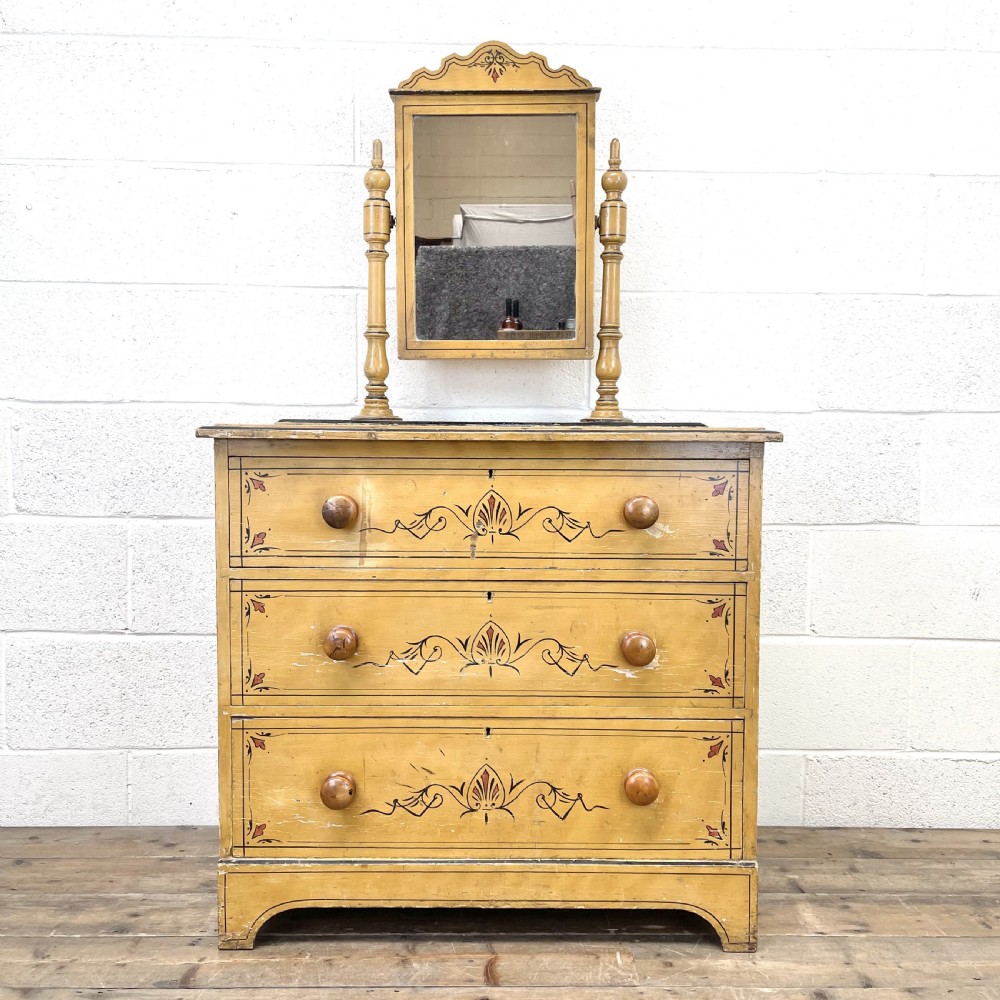 Antique Victorian Pine Dressing Chest