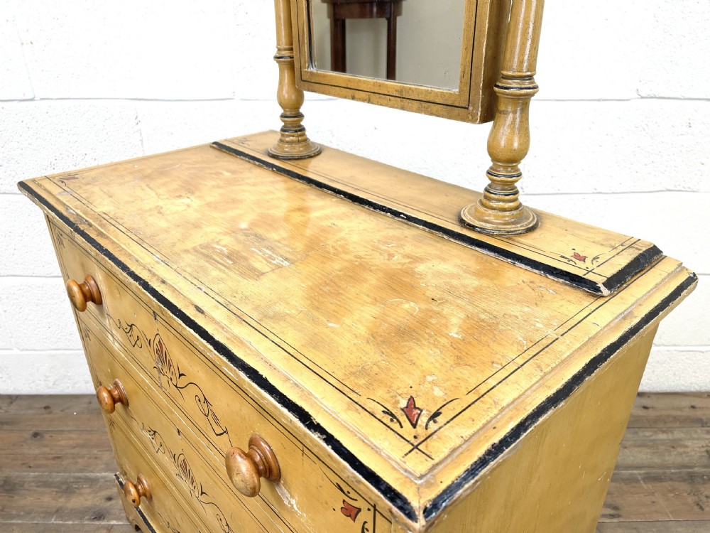 Antique Victorian Pine Dressing Chest View V