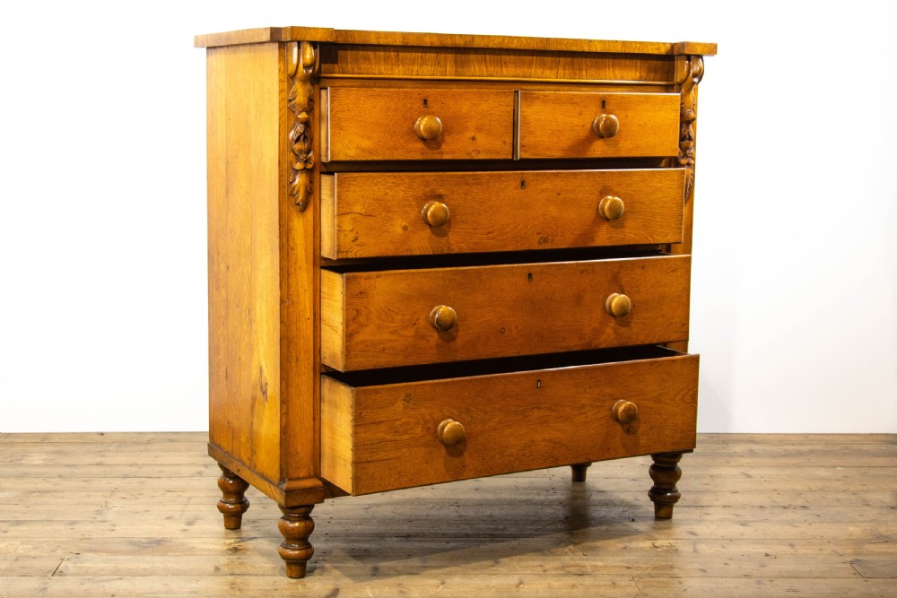 Victorian Antique Oak Chest of Drawers View V
