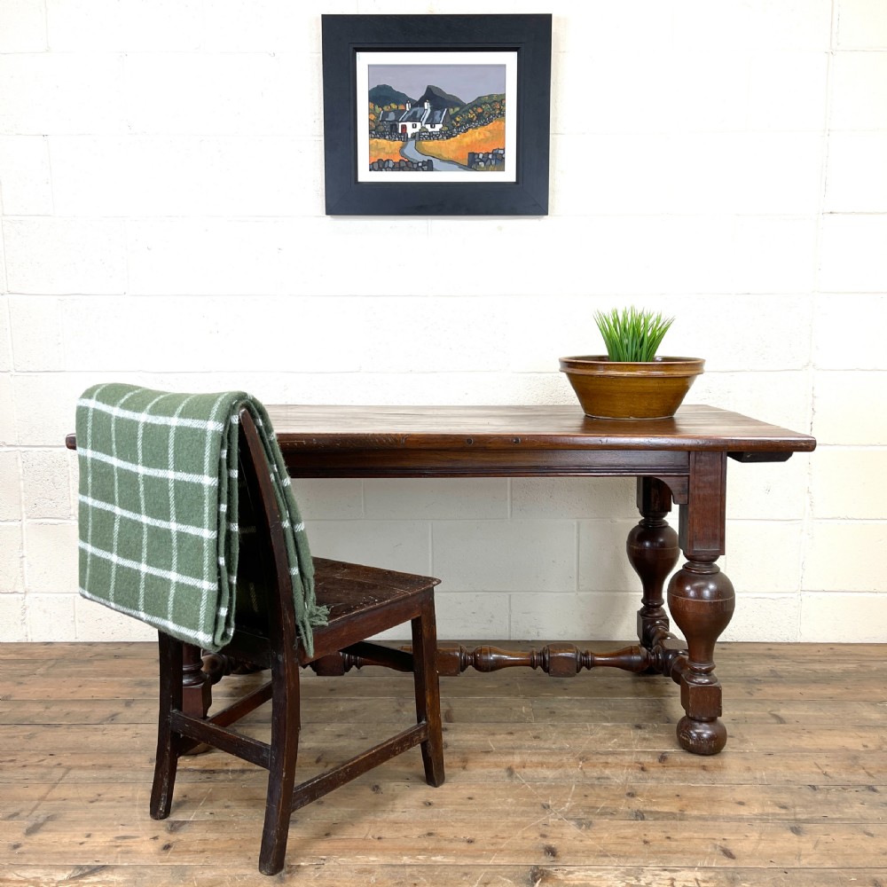 Antique 19th Century Country Oak Dining Table View II