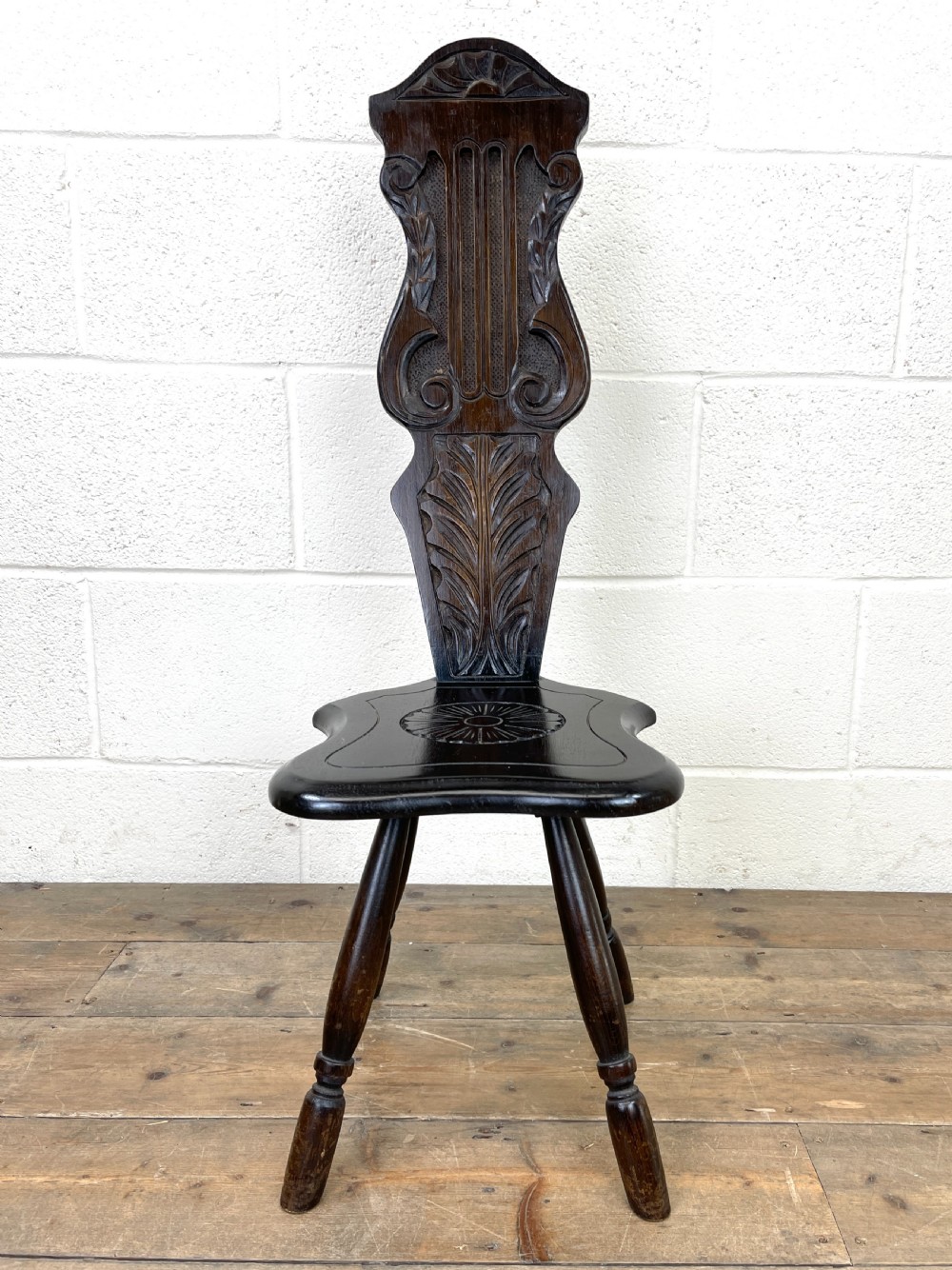 Antique Welsh Oak Spinning Chair View II