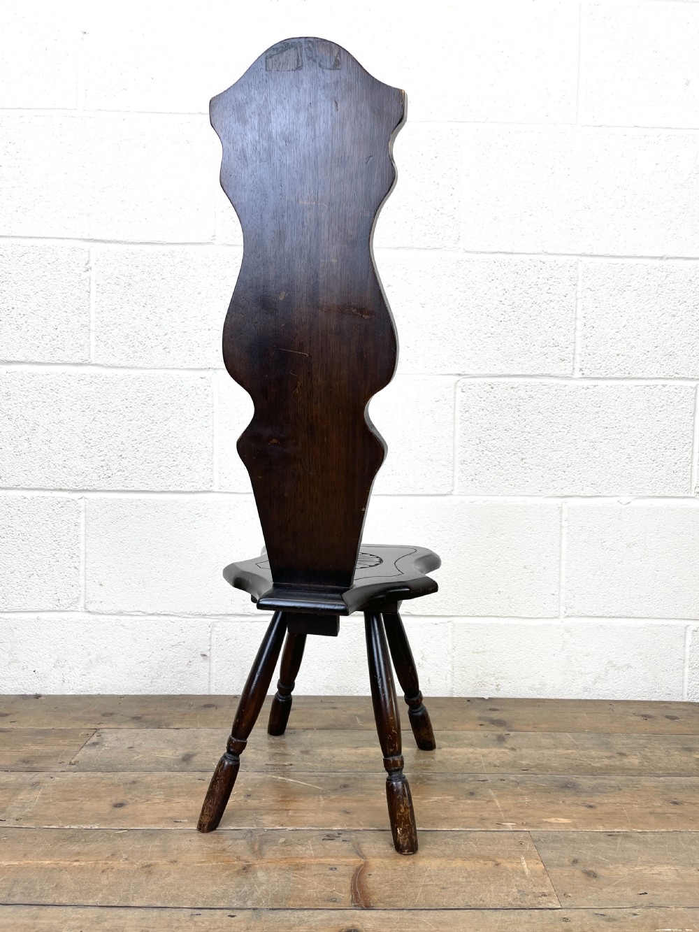 Antique Welsh Oak Spinning Chair View VIII