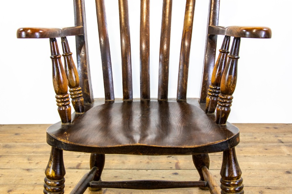 Antique Elm Windsor Armchair View V